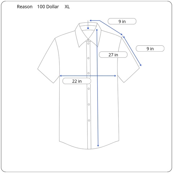Reason‎ Crazy Wavy Short Sleeve Woven Top Mens XL Multi Dollar Abstract Print - Picture 8 of 8